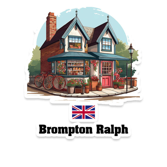 Brompton Ralph Home Town Office Shop United Kingdom Sticker & Magnet
