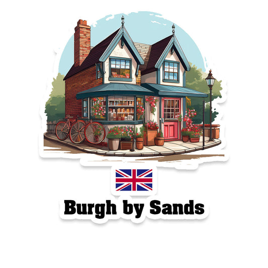 Burgh by Sands Home Town Office Shop United Kingdom Sticker & Magnet