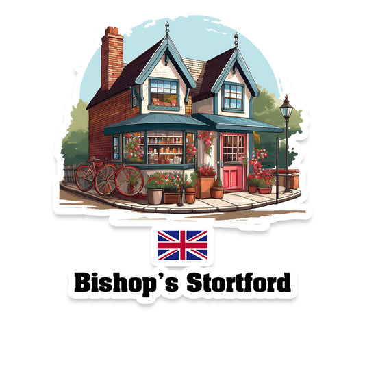 Bishop's Stortford Home Town Office Shop United Kingdom Sticker & Magnet