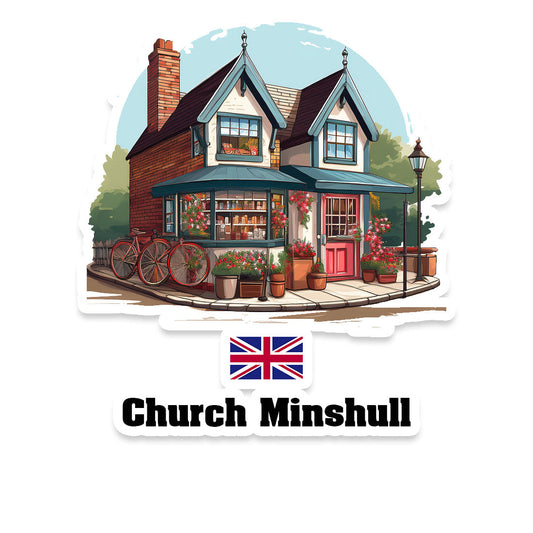 Church Minshull Home Town Office Shop United Kingdom Sticker & Magnet