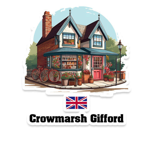 Crowmarsh Gifford Home Town Office Shop United Kingdom Sticker & Magnet