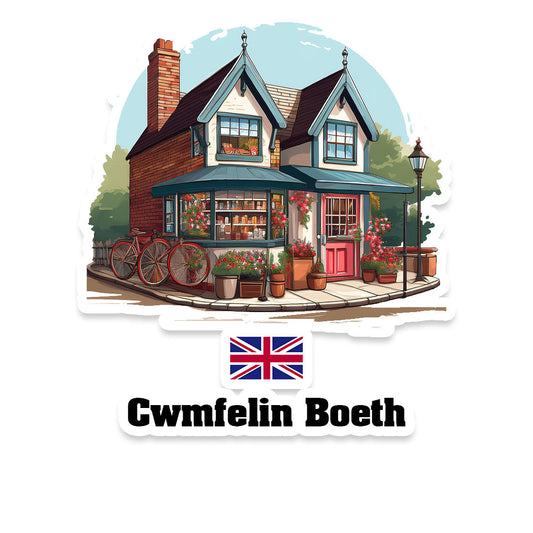 Cwmfelin Boeth Home Town Office Shop United Kingdom Sticker & Magnet