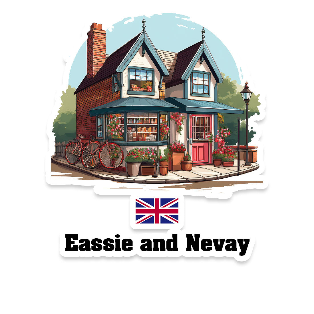 Eassie and Nevay Home Town Office Shop United Kingdom Sticker & Magnet