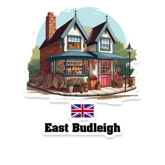 East Budleigh Home Town Office Shop United Kingdom Sticker & Magnet