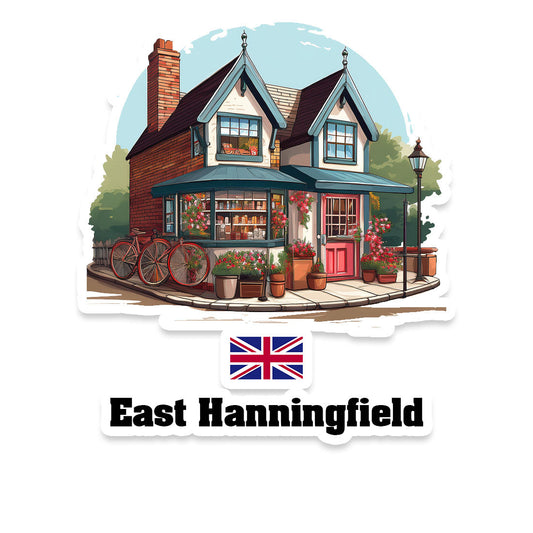 East Hanningfield Home Town Office Shop United Kingdom Sticker & Magnet