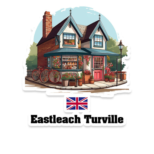 Eastleach Turville Home Town Office Shop United Kingdom Sticker & Magnet