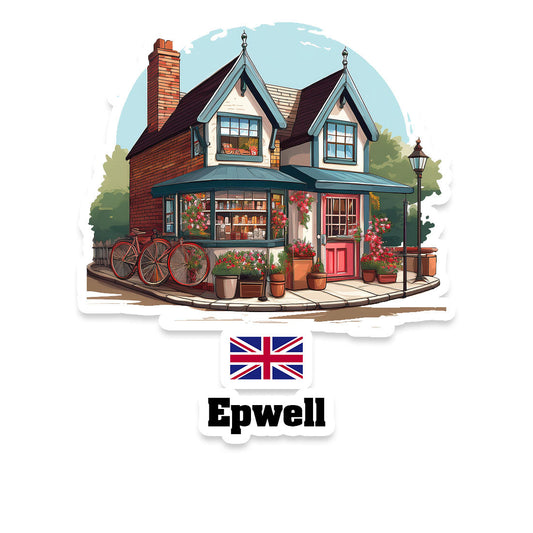 Epwell Home Town Office Shop United Kingdom Sticker & Magnet
