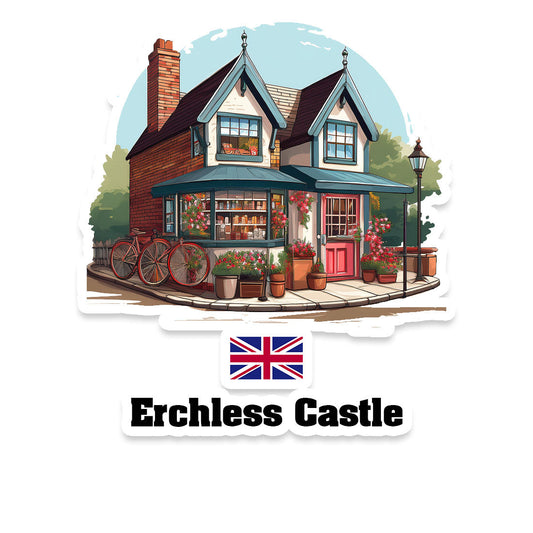 Erchless Castle Home Town Office Shop United Kingdom Sticker & Magnet