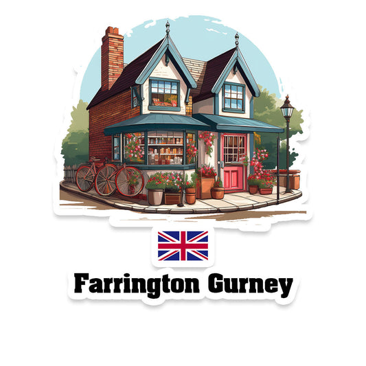 Farrington Gurney Home Town Office Shop United Kingdom Sticker & Magnet