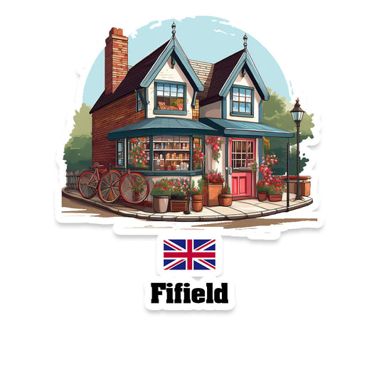 Fifield Home Town Office Shop United Kingdom Sticker & Magnet