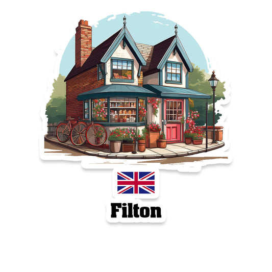 Filton Home Town Office Shop United Kingdom Sticker & Magnet