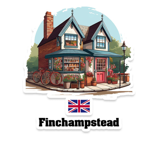 Finchampstead Home Town Office Shop United Kingdom Sticker & Magnet