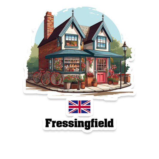 Fressingfield Home Town Office Shop United Kingdom Sticker & Magnet
