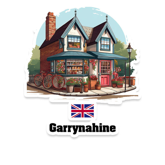Garrynahine Home Town Office Shop United Kingdom Sticker & Magnet