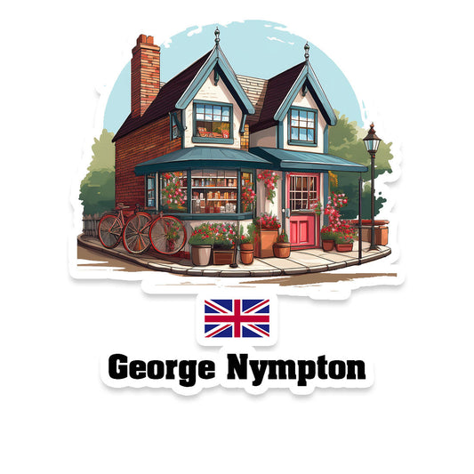 George Nympton Home Town Office Shop United Kingdom Sticker & Magnet