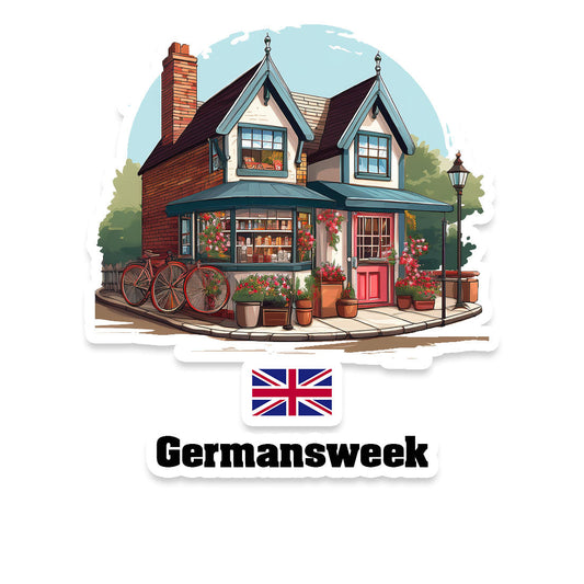 Germansweek Home Town Office Shop United Kingdom Sticker & Magnet