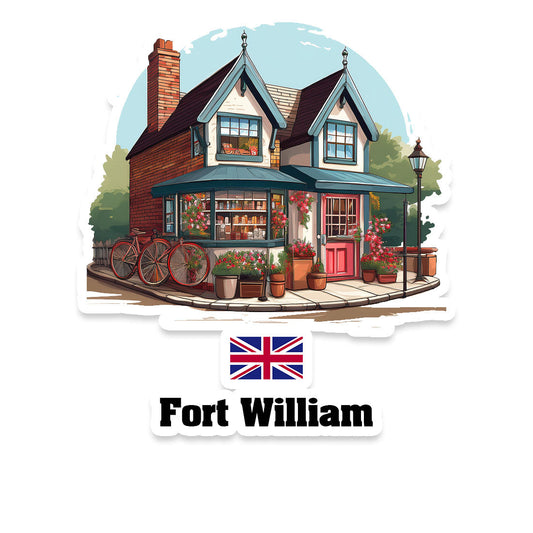 Fort William Home Town Office Shop United Kingdom Sticker & Magnet