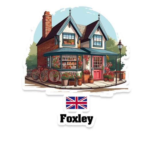 Foxley Home Town Office Shop United Kingdom Sticker & Magnet