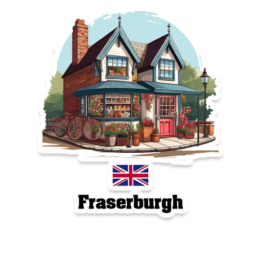 Fraserburgh Home Town Office Shop United Kingdom Sticker & Magnet