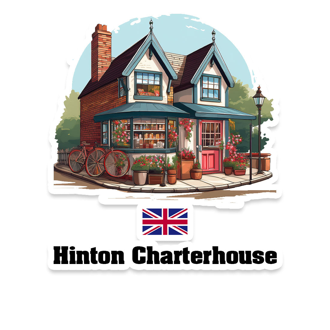 Hinton Charterhouse Home Town Office Shop United Kingdom Sticker & Magnet