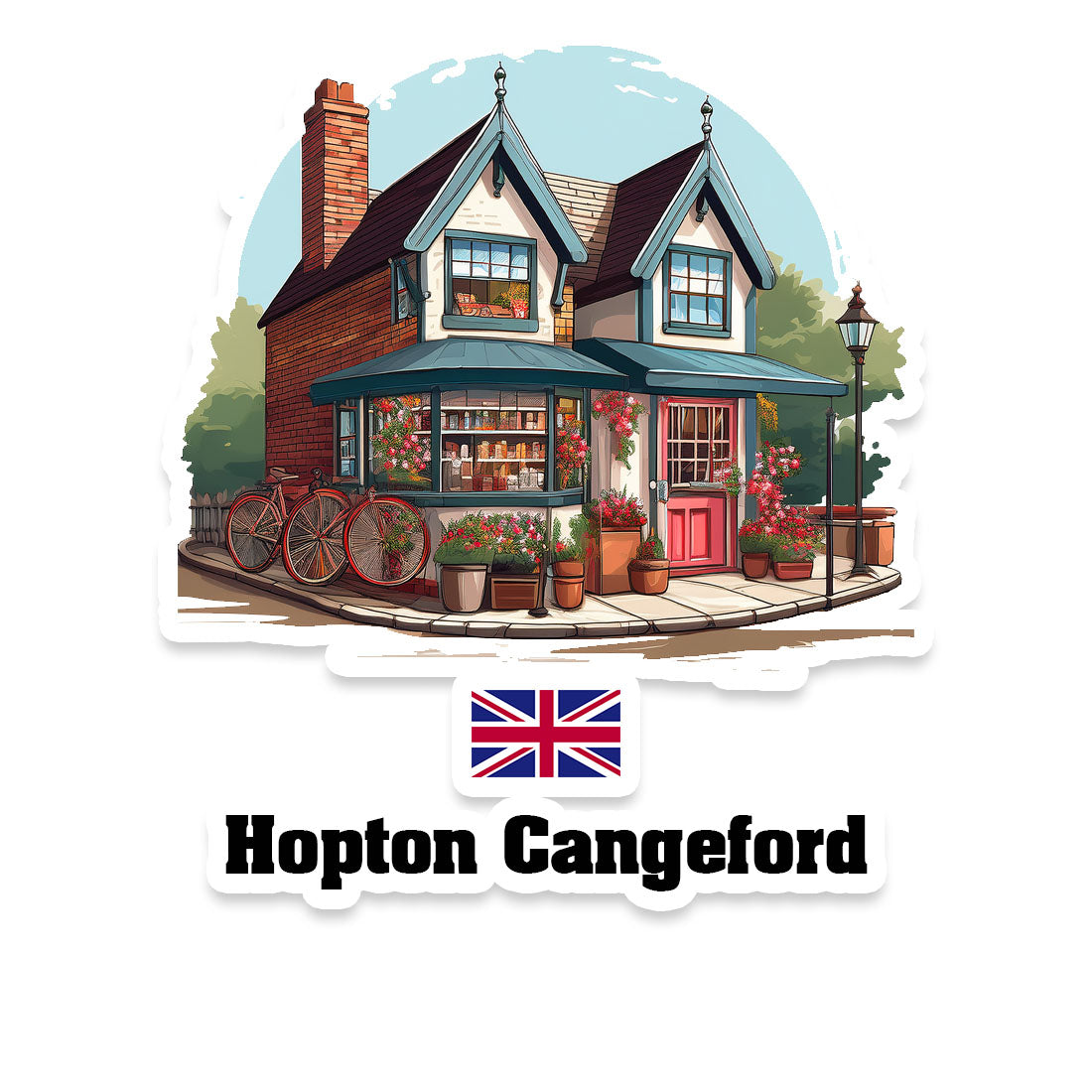 Hopton Cangeford Home Town Office Shop United Kingdom Sticker & Magnet