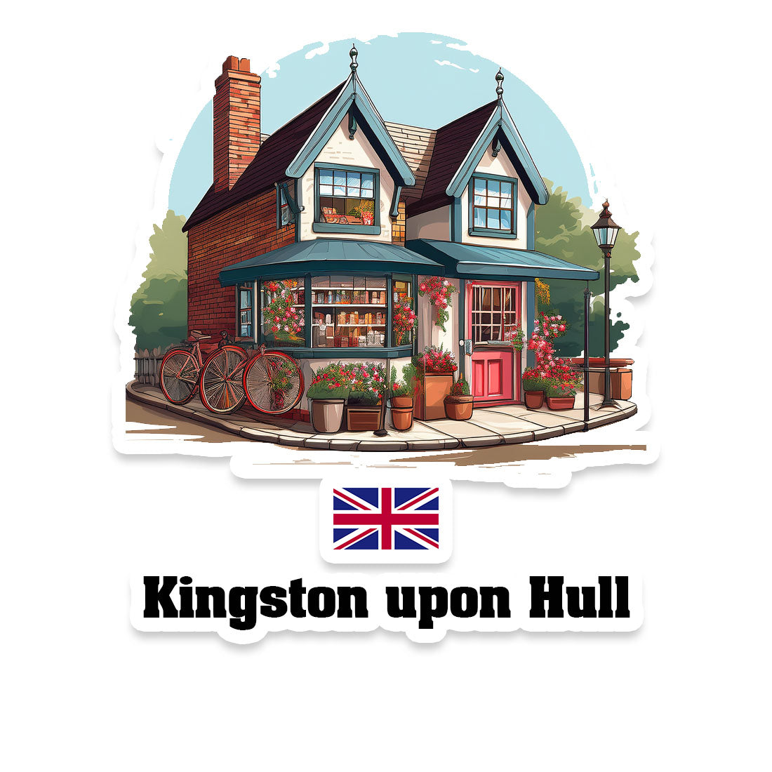 Kingston upon Hull Home Town Office Shop United Kingdom Sticker & Magnet