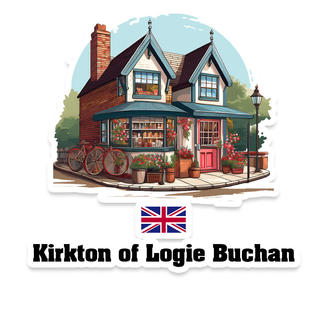 Kirkton of Logie Buchan Home Town Office Shop United Kingdom Sticker & Magnet