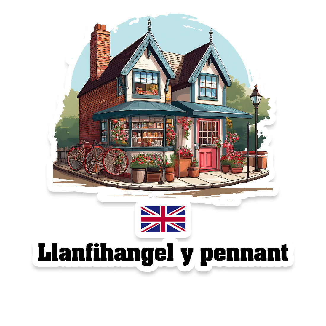 Llanfihangel y pennant Home Town Office Shop United Kingdom Sticker & Magnet