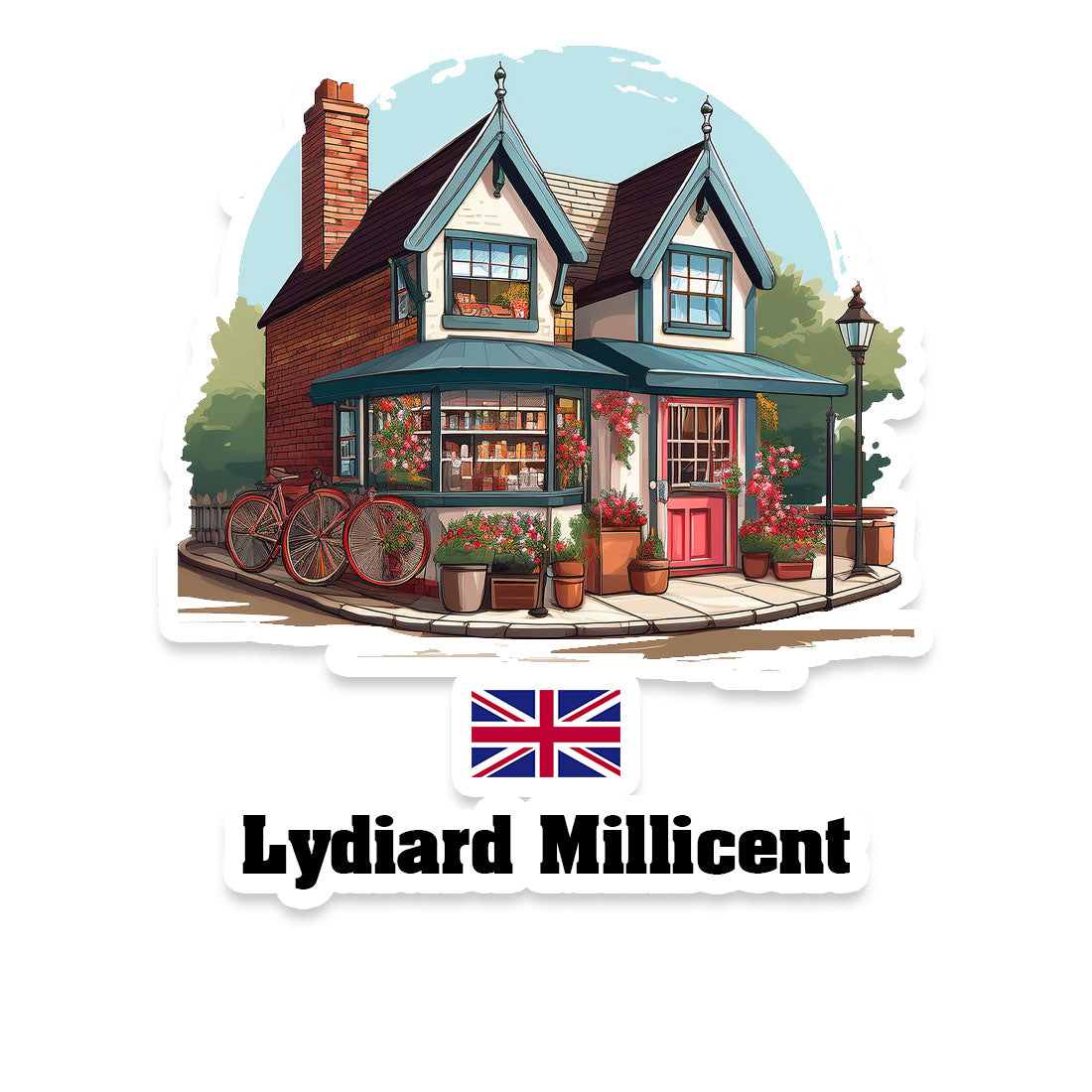 Lydiard Millicent Home Town Office Shop United Kingdom Sticker & Magnet