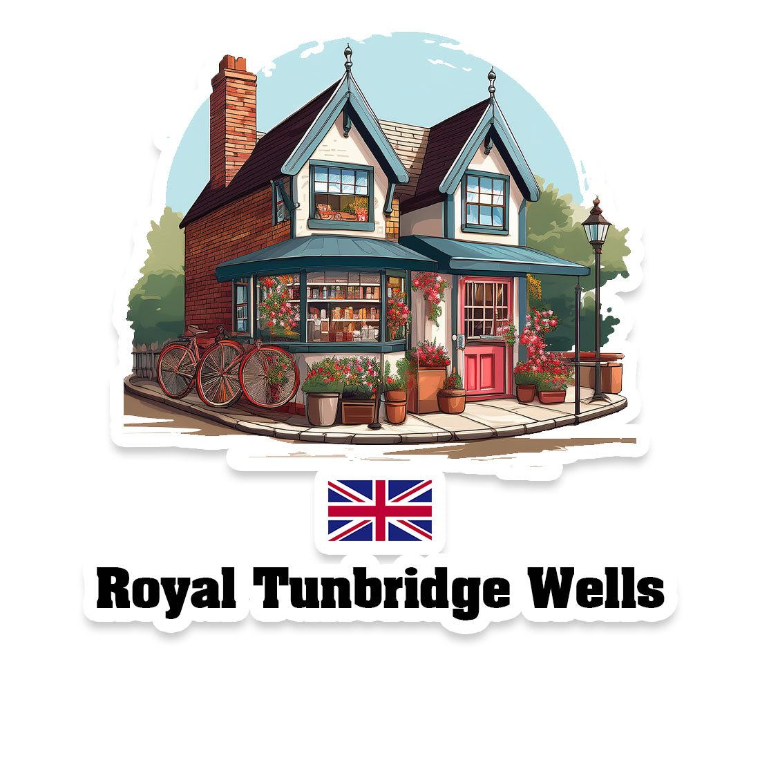 Royal Tunbridge Wells Home Town Office Shop United Kingdom Sticker & Magnet