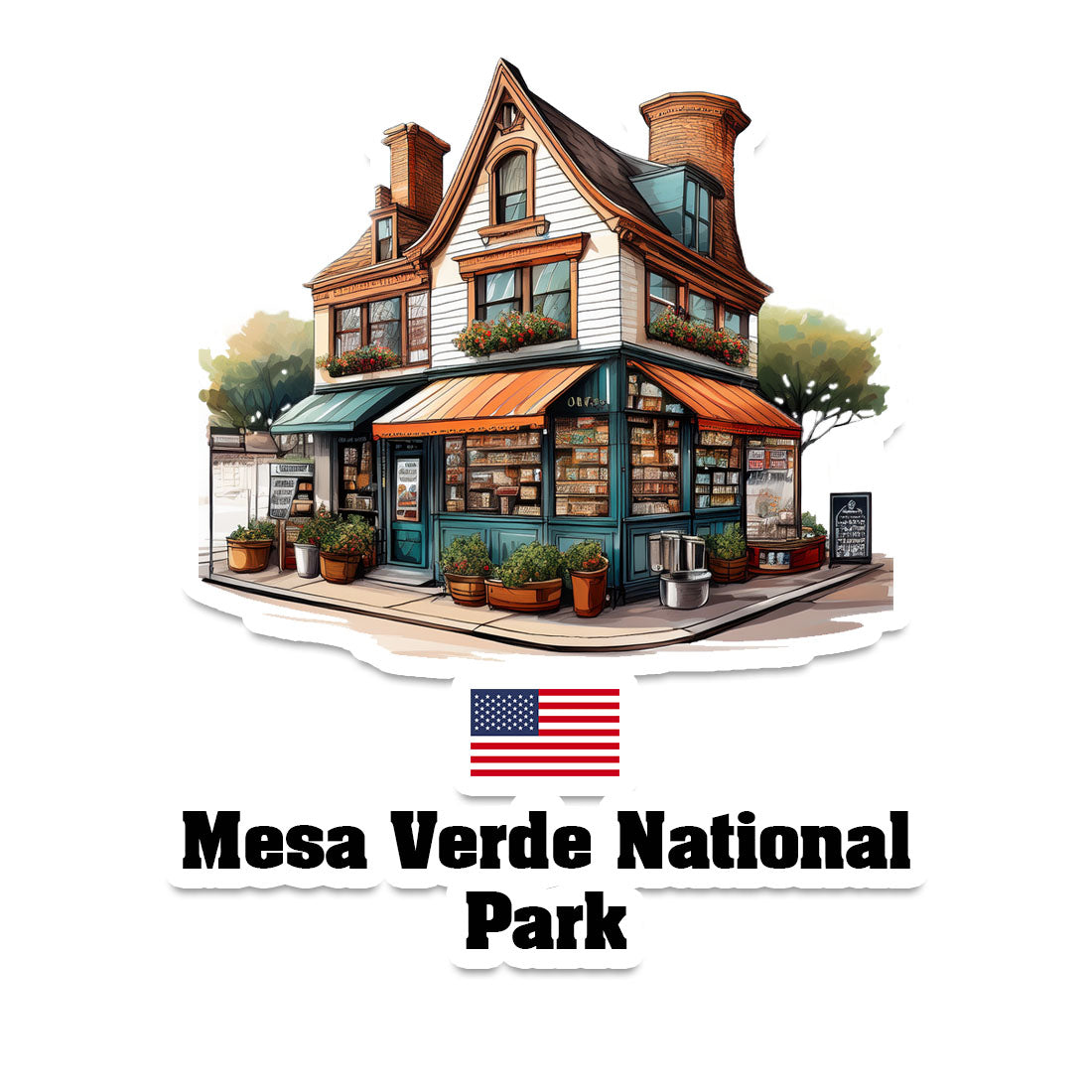 Mesa Verde National Park Home Town Office Shop USA Sticker & Magnet
