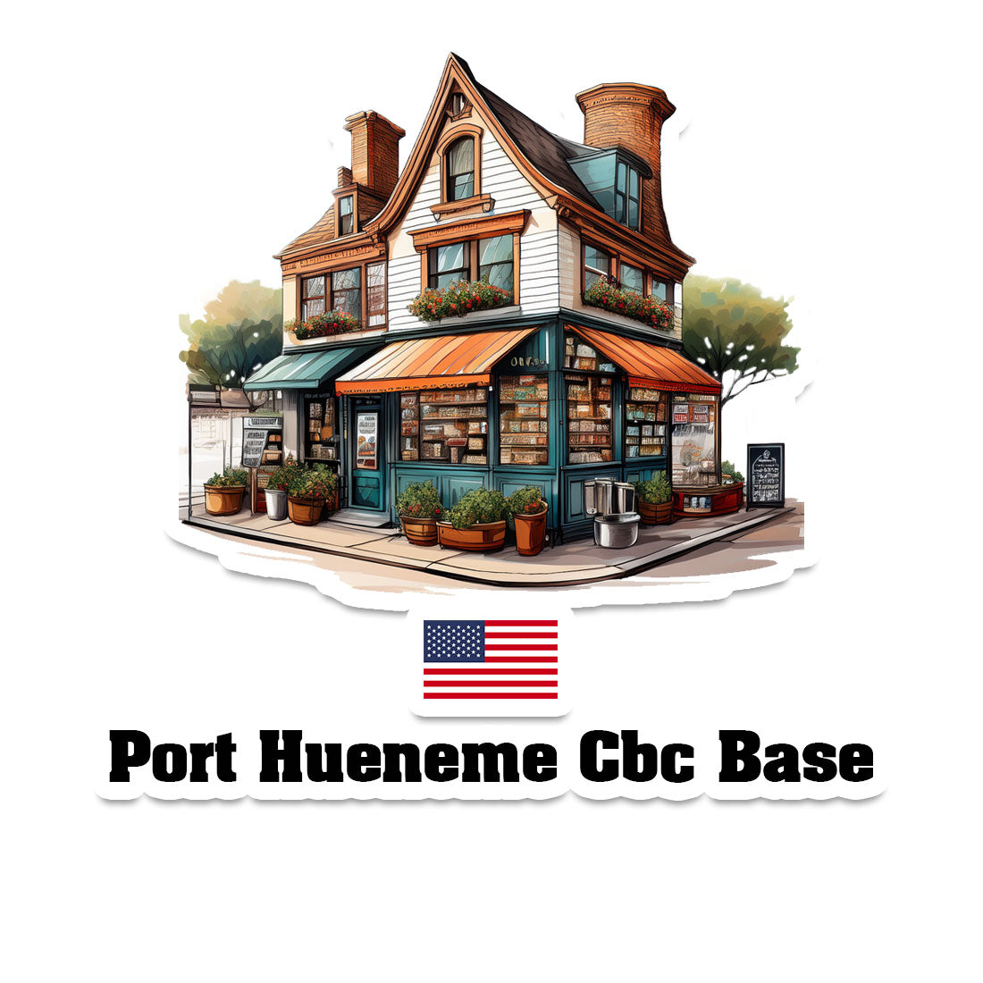 Port Hueneme Cbc Base Home Town Office Shop USA Sticker & Magnet