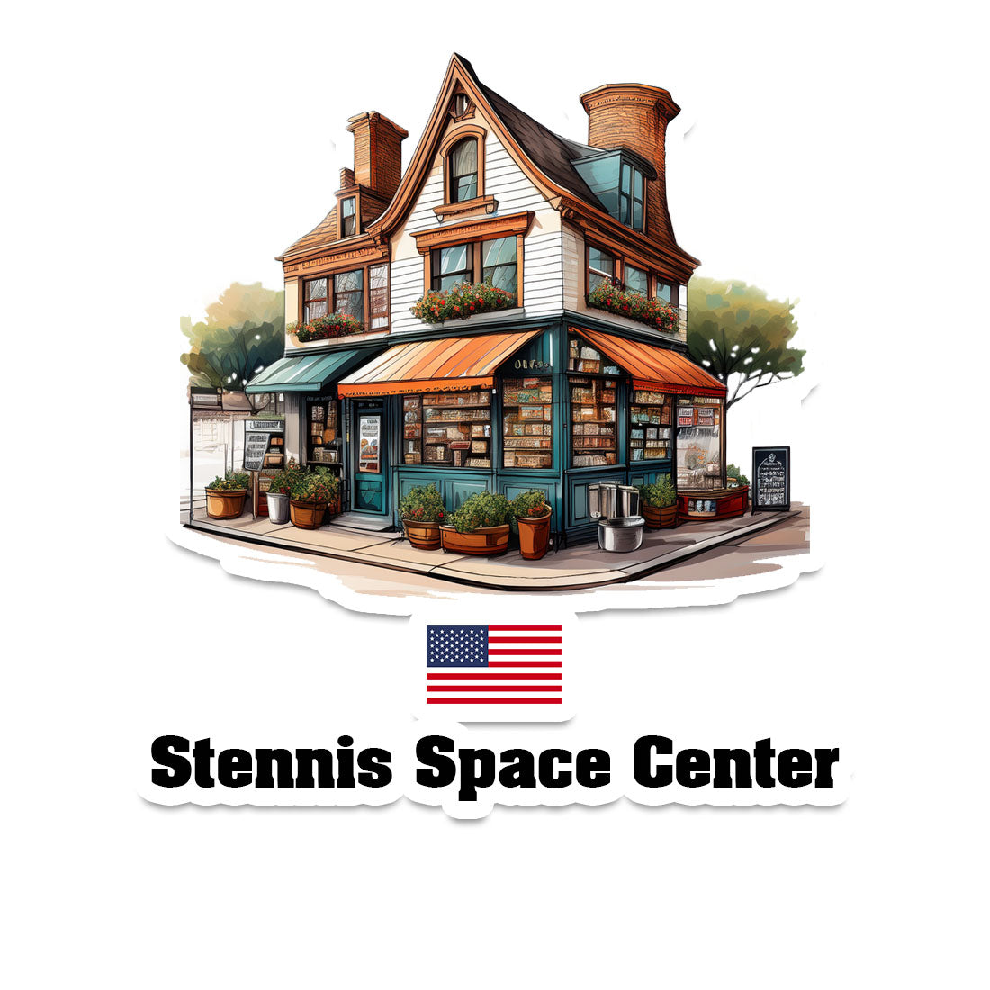 Stennis Space Center Home Town Office Shop USA Sticker & Magnet