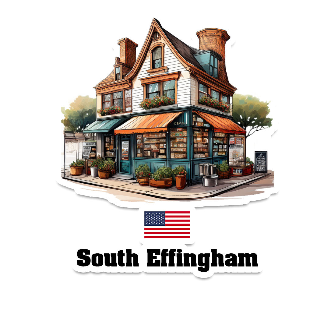 South Effingham Home Town Office Shop USA Sticker & Magnet