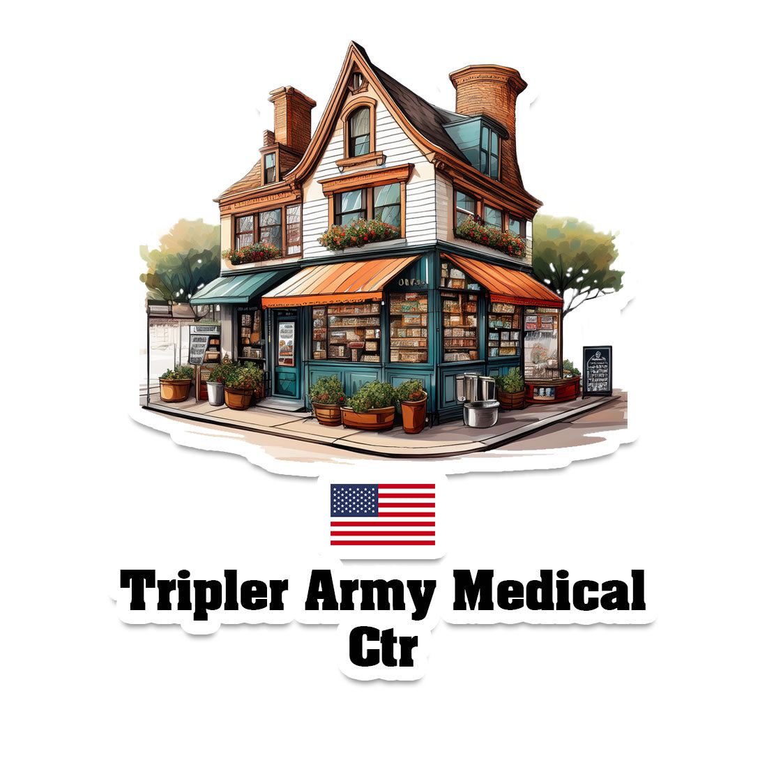 Tripler Army Medical Ctr Home Town Office Shop USA Sticker & Magnet