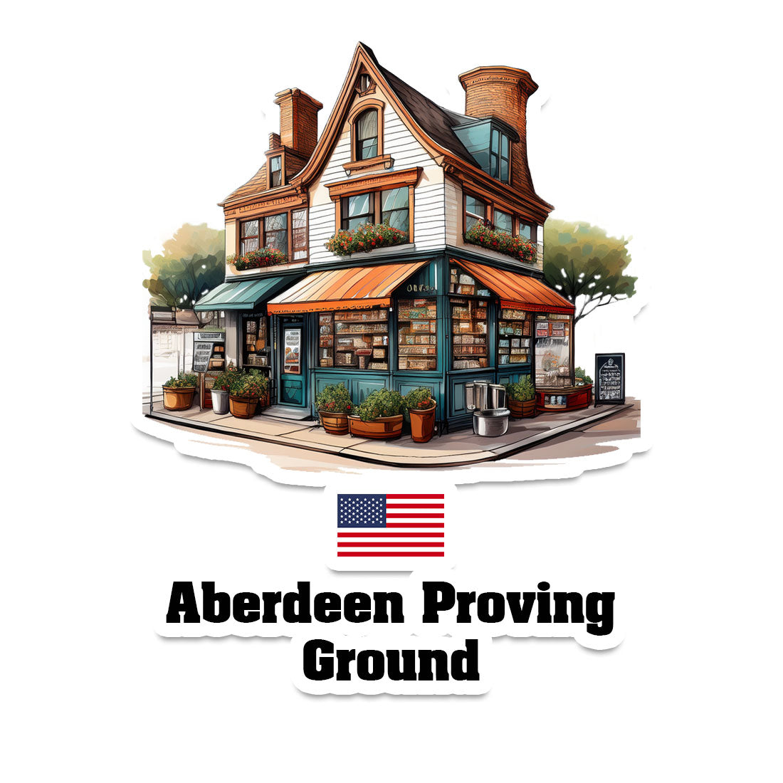 Aberdeen Proving Ground Home Town Office Shop USA Sticker & Magnet