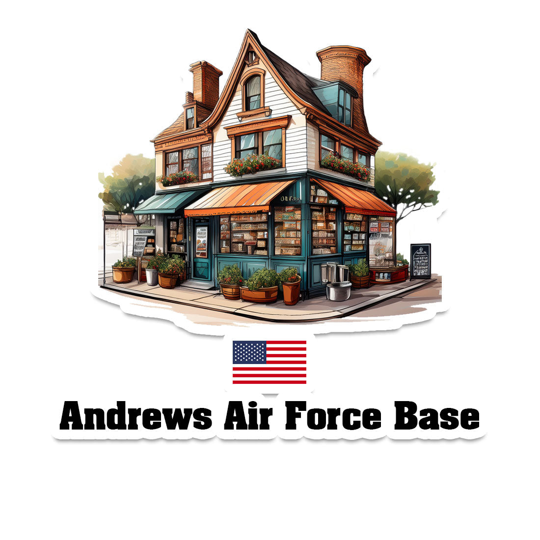 Andrews Air Force Base Home Town Office Shop USA Sticker & Magnet