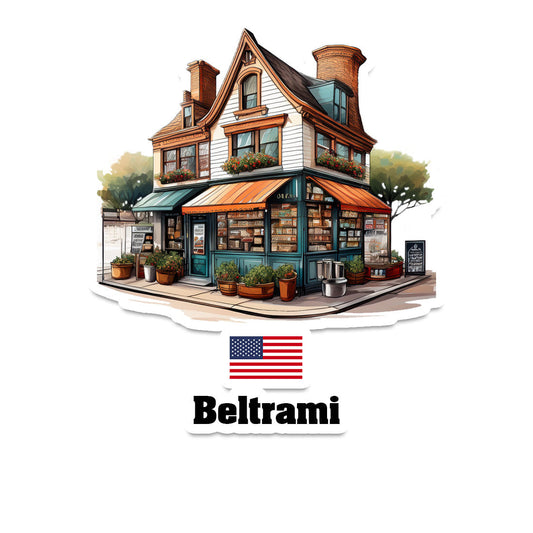Beltrami Home Town Office Shop USA Sticker & Magnet