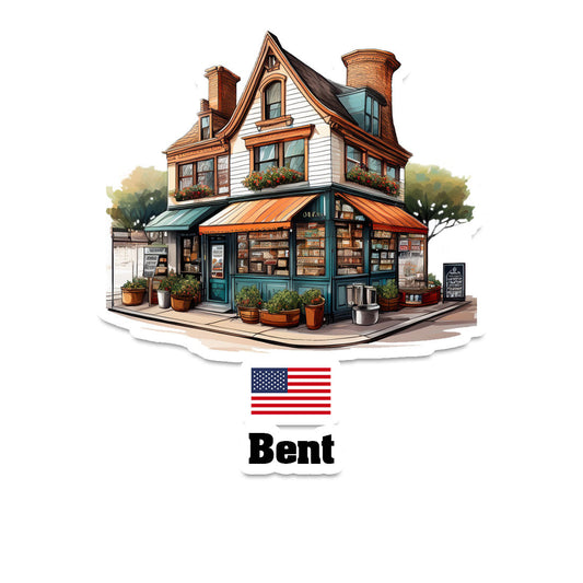 Bent Home Town Office Shop USA Sticker & Magnet