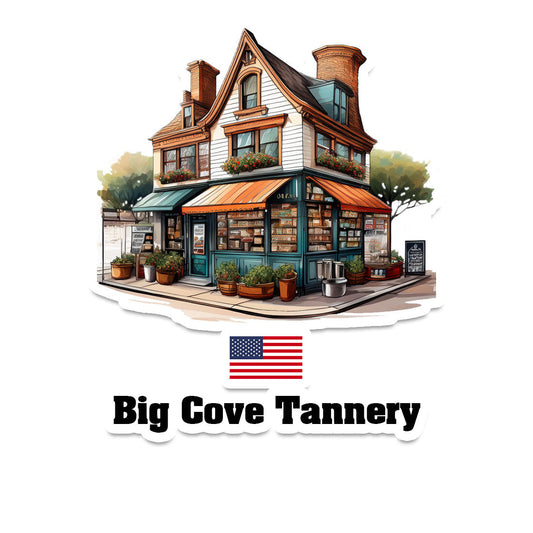 Big Cove Tannery Home Town Office Shop USA Sticker & Magnet