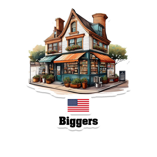 Biggers Home Town Office Shop USA Sticker & Magnet