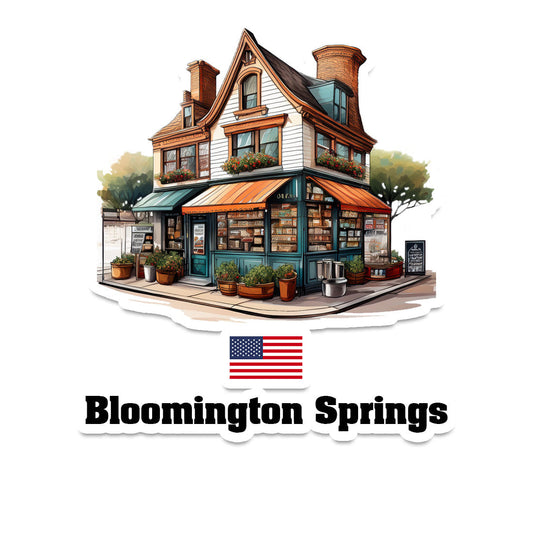 Bloomington Springs Home Town Office Shop USA Sticker & Magnet