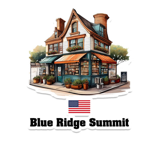 Blue Ridge Summit Home Town Office Shop USA Sticker & Magnet