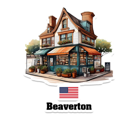 Beaverton Home Town Office Shop USA Sticker & Magnet