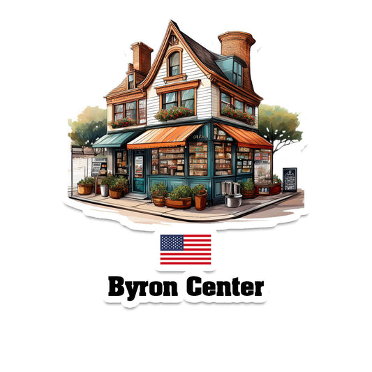 Byron Center Home Town Office Shop USA Sticker & Magnet