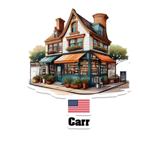 Carr Home Town Office Shop USA Sticker & Magnet
