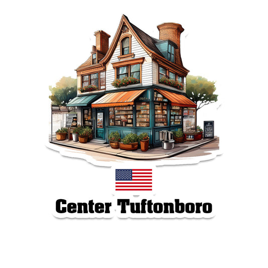 Center Tuftonboro Home Town Office Shop USA Sticker & Magnet