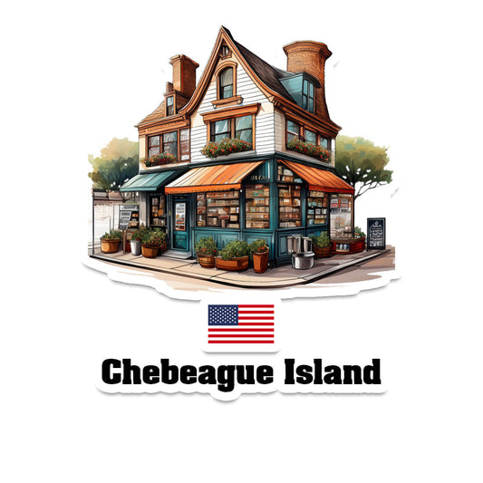 Chebeague Island Home Town Office Shop USA Sticker & Magnet