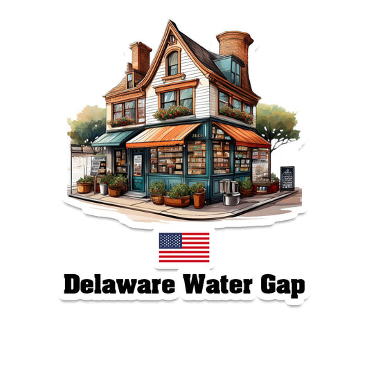 Delaware Water Gap Home Town Office Shop USA Sticker & Magnet