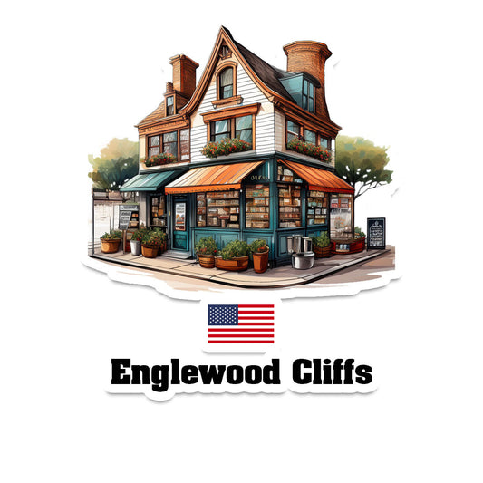 Englewood Cliffs Home Town Office Shop USA Sticker & Magnet